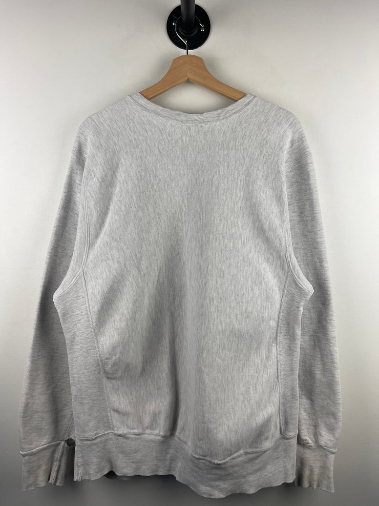 Vintage 90s Champion Reverse Weave William & Mary Grey Crewneck
