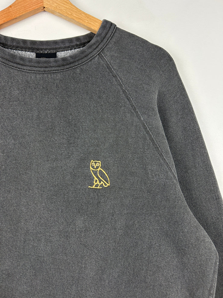OVO Owl Washed Black Crewneck