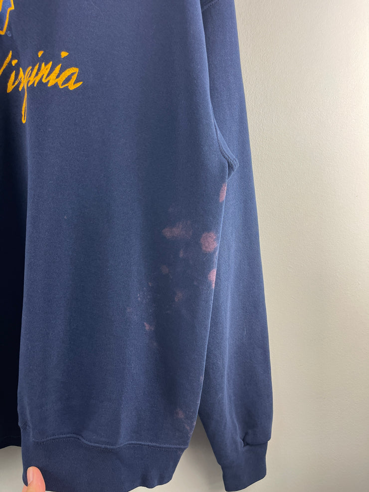 Vintage 90s West Virginia Embroidered Navy Crewneck