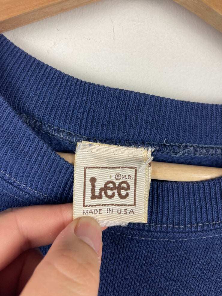 Vintage 80s Lee Made In USA Navy Crewneck