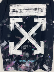 Off White Galaxy Brushed Arrows Black Tee