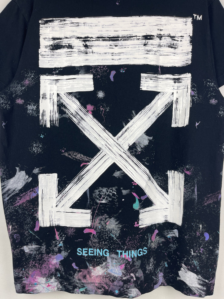 Off White Galaxy Brushed Arrows Black Tee