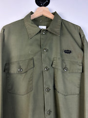 Vintage 80's Military Olive Green Button Up Jacket