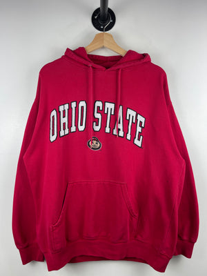 Vintage Ohio State Buckeyes Embroidered Red Hoodie