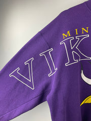 Vintage 90s NFL Cliff Engle Minnesota Vikings Big Spellout Purple Crewneck