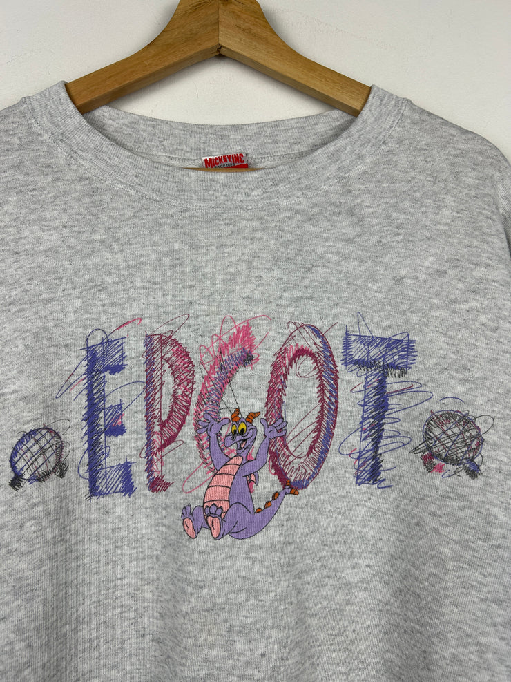 Vintage 90s Mickey Inc Epcot Grey Crewneck