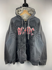 Vintage ACDC Black Ice Grey Zip Up Hoodie