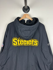 Vintage NFL Reebok Pittsburgh Steelers Fleece Lined Hooded Jacket