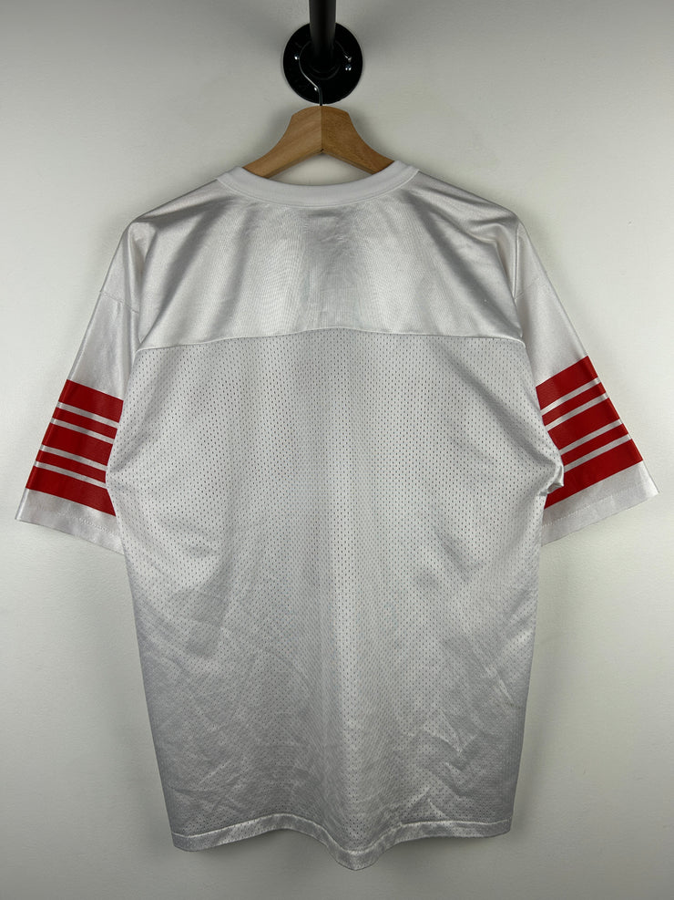Vintage 90s Red Oak Ohio State White & Red Football Jersey