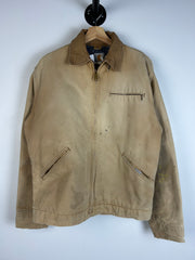 Vintage 90's Carhartt Faded Beige Detroit Cropped Jacket