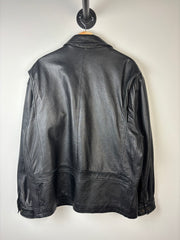 Vintage 90s Wilson Black Leather Cropped Jacket
