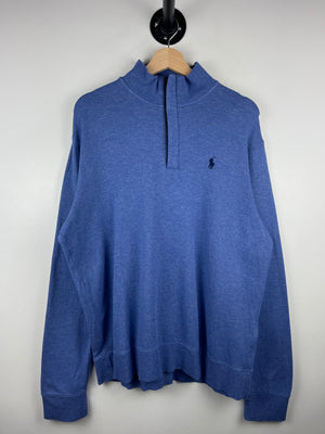 Vintage Polo Ralph Lauren Blue Quarter Zip Sweater