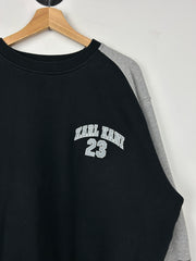 Vintage Y2K Karl Kani Embroidered Grey & Black Crewneck