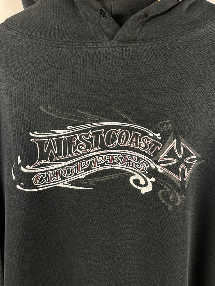 Vintage West Coast Choppers Motorcycle Black Hoodie
