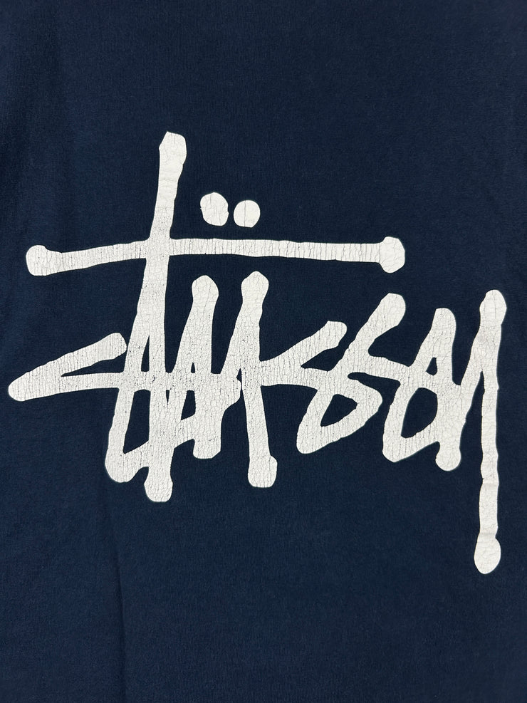 Stussy Script Navy Tee