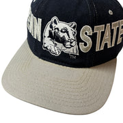 Vintage 90s Starter Penn State Lions Spellout Navy Wool Snapback Hat