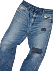 Vintage 70s Rustler Patchwork Blue Denim Jeans