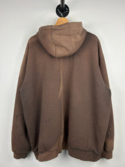 Vintage Carhartt Thermal Lined Faded Brown Zip Up Hoodie