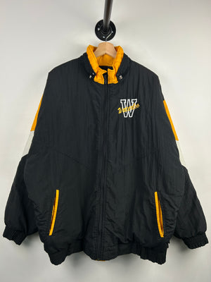 Vintage 90s Trimark University Of Waterloo Black & Yellow Insulated Jacket