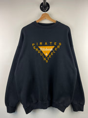 Vintage 90s Pittsburgh Sports Embroidered Black Crewneck