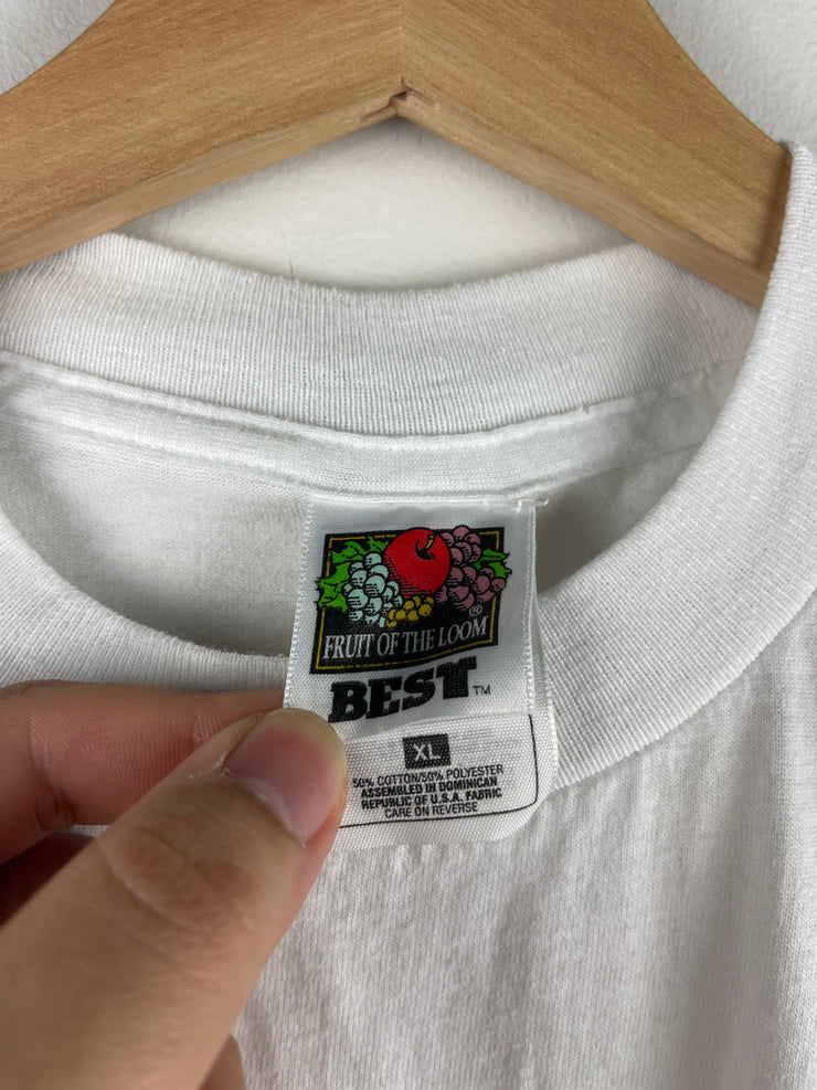 Vintage 90s His Funny Face Comedy White Tee