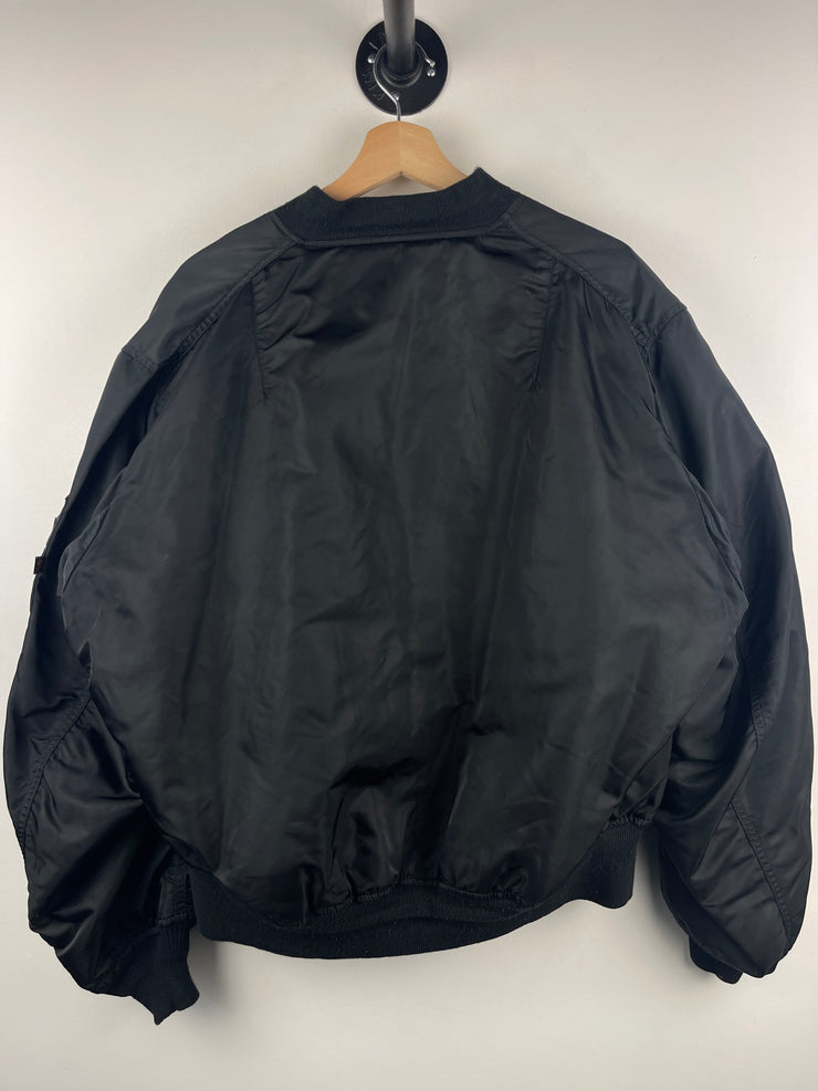 Vintage Alpha Industries Flight Bomber Black Jacket
