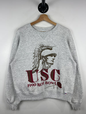 Vintage 90s Russell Athletic USC Trojans Rose Bowl Grey Crewneck