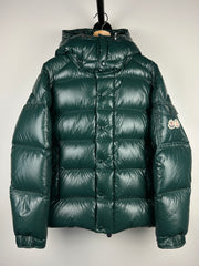 Moncler FW22 Maya 70th Anniversary Special Edition Forest Green Short Down Puffer Jacket