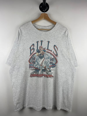 Vintage 90s NFL Buffalo Bills Jim Kelly AFC Champions Grey Tee