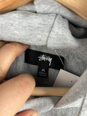 Stussy Script Embroidered Grey Hoodie