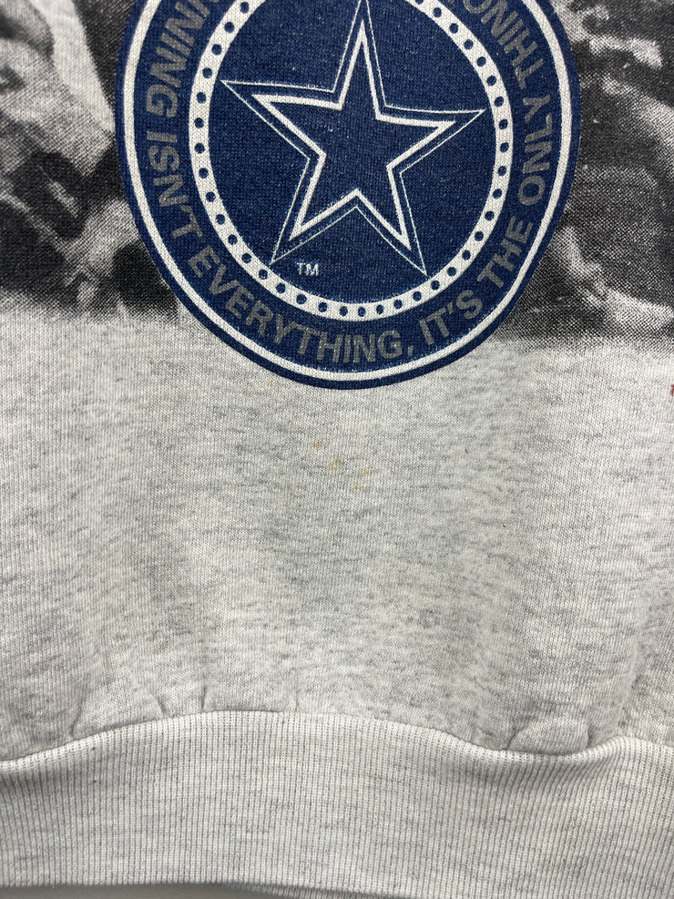 Vintage 90s NFL Dallas Cowboys Looney Tunes Taz Grey Crewneck