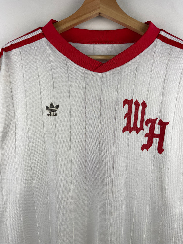 Vintage 90s Adidas White & Red Soccer Jersey