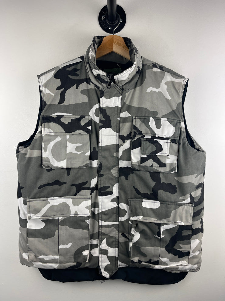 Vintage Ranger Snow Camo Multi Pocket Insulated Vest