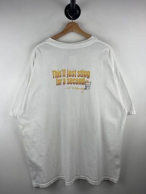 Vintage 90s Dr. McGillicuddy Lemon Drop Schanpps White Tee