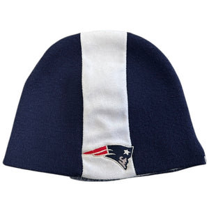 Vintage NFL Reebok New England Patriots Navy & White Skully Beanie