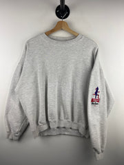 Vintage 90s Marlboro Lizard Embroidered Grey Crewneck