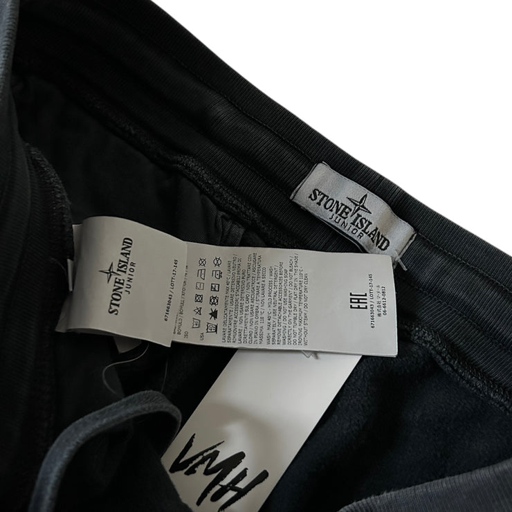 Stone Island Patch Washed Black Sweatpants
