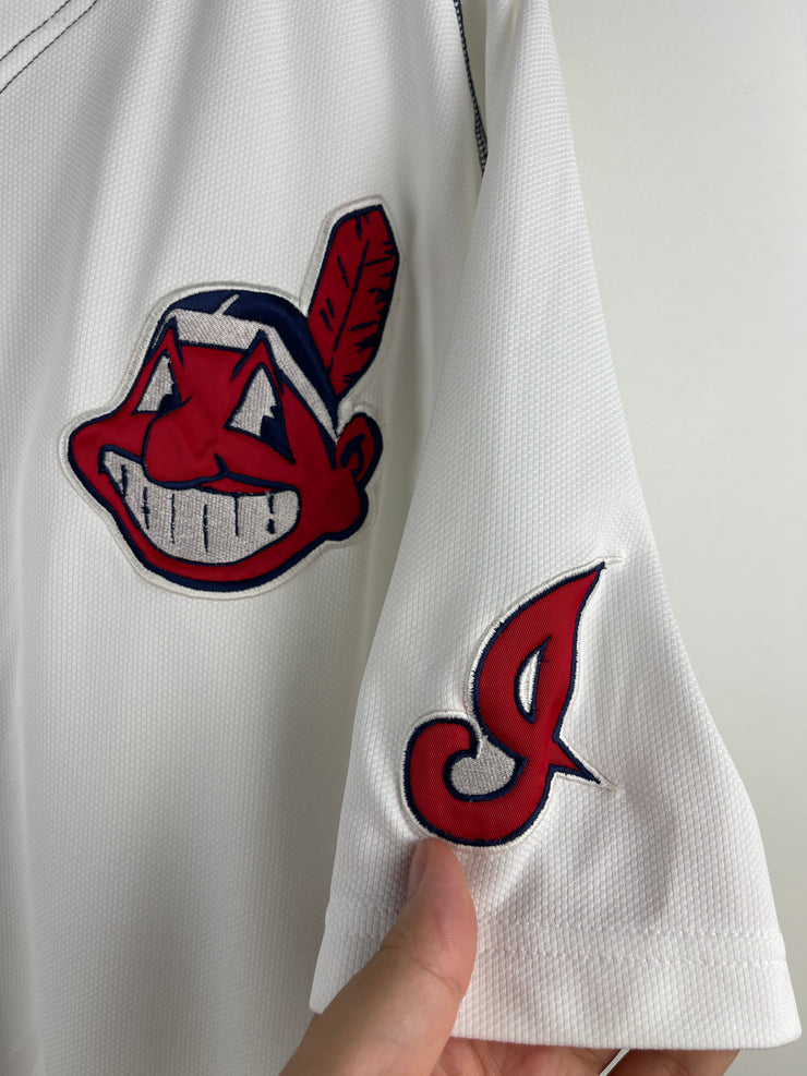 Vintage MLB Nike Cleveland Indians Hafner White Baseball Jersey