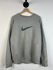 Vintage 90's Nike Swoosh Grey Crewneck