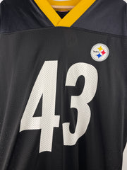Vintage NFL Reebok Pittsburgh Steelers Polamalu Black Football Jersey
