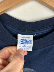 Vintage 90s MLB Salem New York Yankess All Over Print Navy Tee
