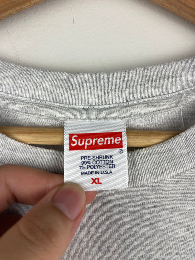 Supreme SS19 Who The F*ck Ash Grey Tee