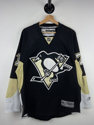 Vintage NHL Reebok Pittsburgh Penguins Evgeni Malkin Black Hockey Jersey