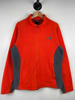 Vintage The North Face Orange & Grey Fleece Zip Up Sweater