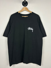 Stussy International Skull Fire Playing Cards Black Tee