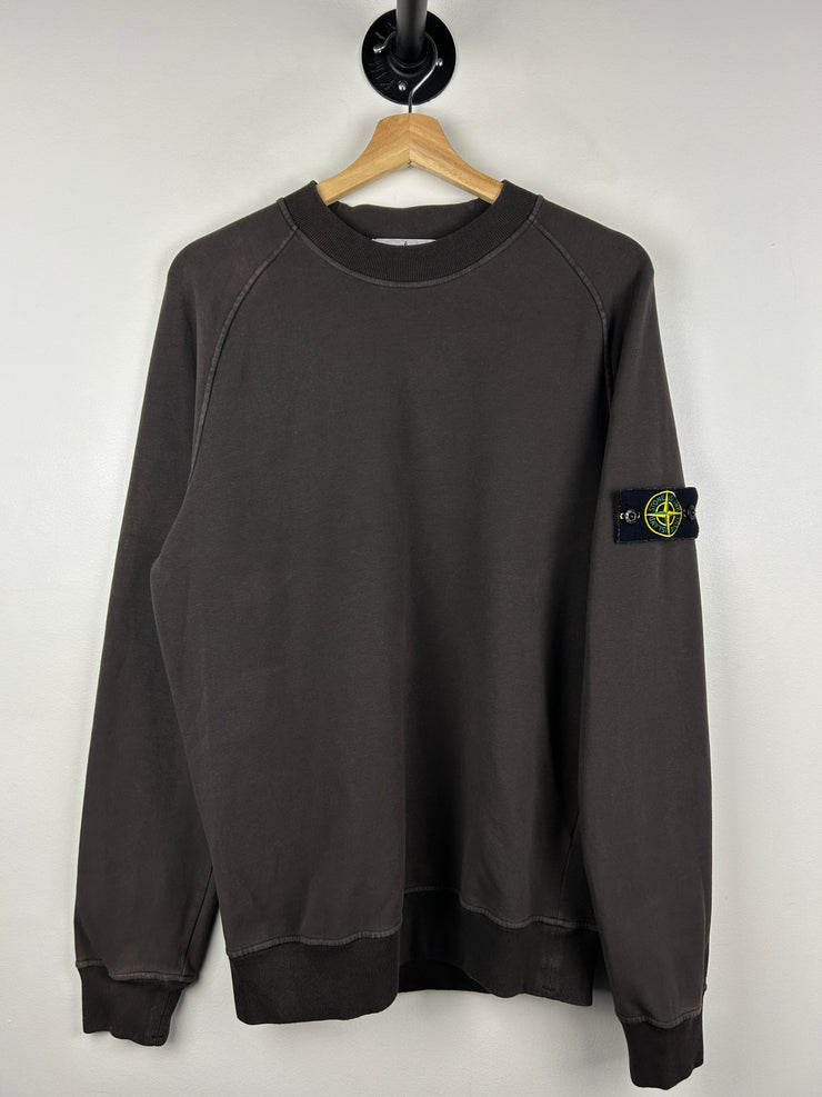 Stone Island Patch Brown Crewneck