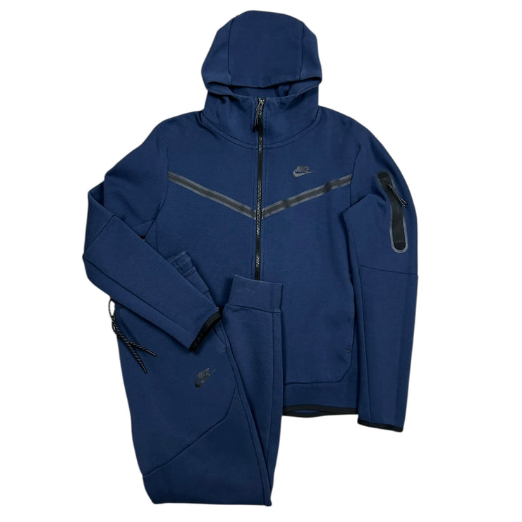 Nike Tech Fleece Navy Zip Up Hoodie & Sweatpants Set