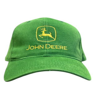 Vintage 90s John Deere Tractors Green Snapback Hat