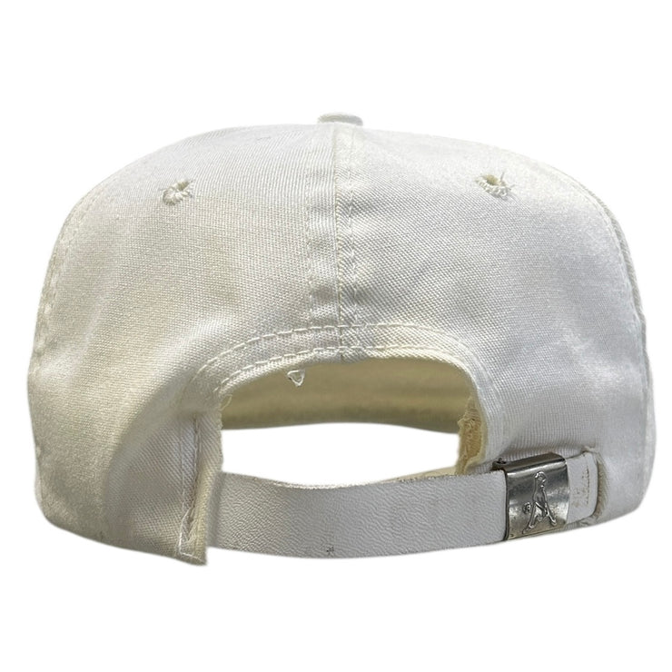 Vintage 90s Ping Golf Spellout White Leather Strapback Hat