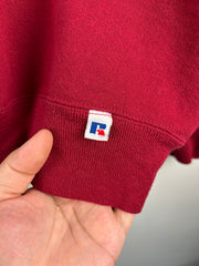 Vintage 90s Russell Athletic Blank Red Crewneck